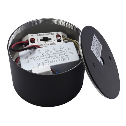 Oprawa Sufitowa LED PZE-MKL907 9W CCT 3000K-6000K Czarna