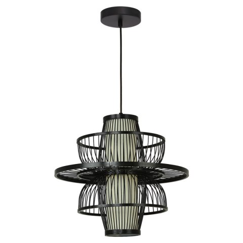 Rattanowa lampa wisząca Astra czarna 1xE27 Light Prestige