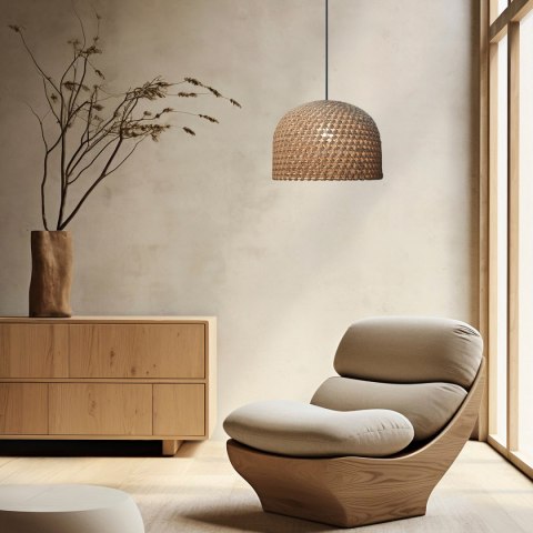 Light Prestige Rattanowa lampa wisząca Kanso 40 cm jasne drewno 1xE27