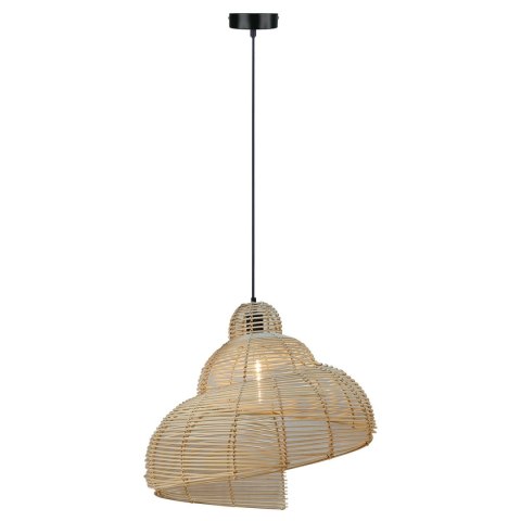 Light Prestige Rattanowa lampa wisząca Shella 60 cm jasne drewno 1xE27