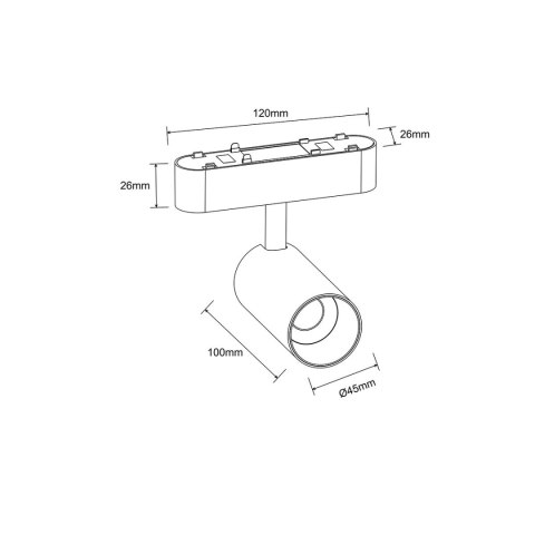 Reflektor Magnetic Slim Veltra 10W LED 3000K czarny Light Prestige