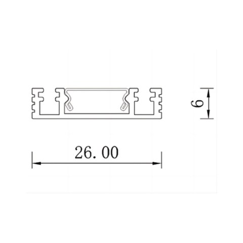 Szyna natynkowa 2 m Magnetic Slim czarna