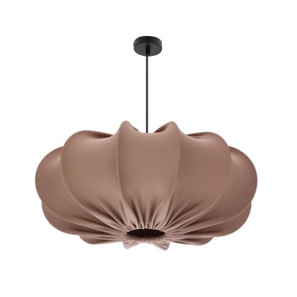 CAFEE lampa wisząca 52cm czarny 1x40W E27 abażur mokka