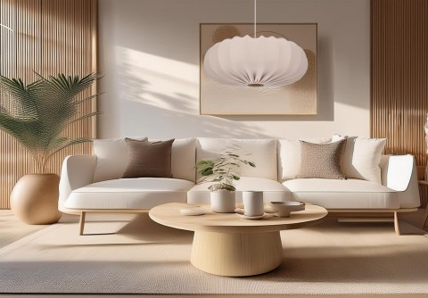 CAFEE lampa wisząca 66cm bia³y 1x40W E27 abażur frappe