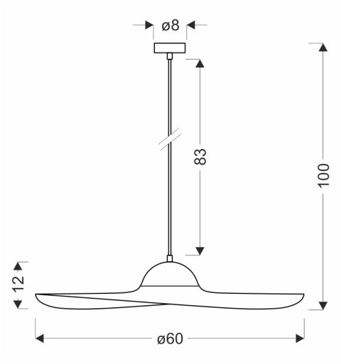Deco lampa sufitowa czarny 1x40W E27 abażur czarny
