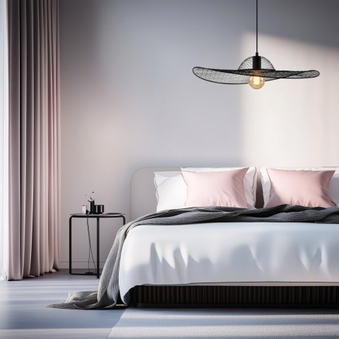 Deco lampa sufitowa czarny 1x40W E27 abażur czarny