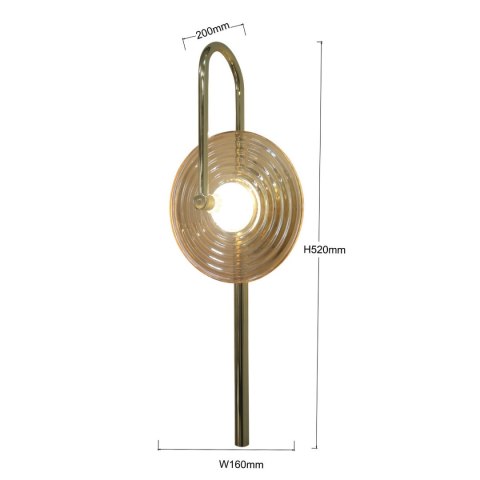 Kinkiet Plato bursztynowy LED CCT Light Prestige