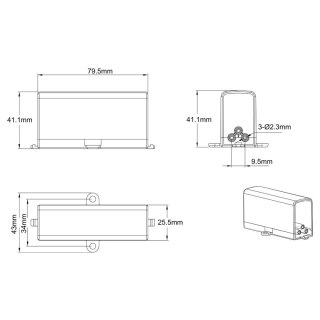 Łącznik I elektryczny do oświetlenia modułowego Geometric System New Light Prestige
