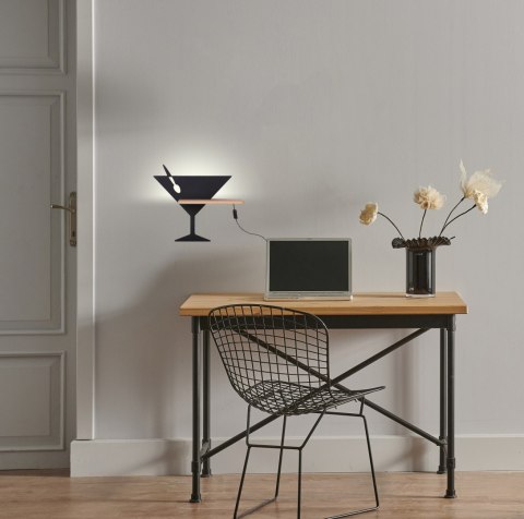 PICCOLO LAMPA KINKIET 4W LED 4000K IQ KIDS Z PRZEWODEM CZARNY