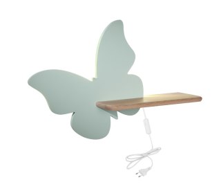 BUTTERFLY LAMPA KINKIET 5W LED 4000K IQ KIDS Z PRZEWODEM Z WŁ. I WTYCZKĄ MIĘTOWY