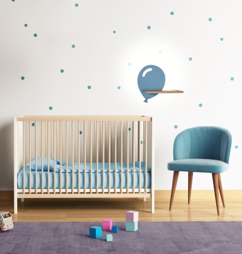 Balloon lampa kinkiet 4w led 4000k z otworem iq kids niebieski