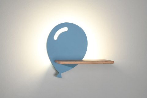 Balloon lampa kinkiet 4w led 4000k z otworem iq kids niebieski