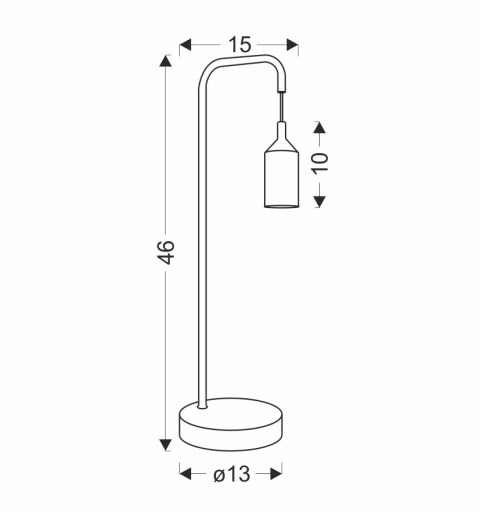 LAMPA STOŁOWA LAREN 1 BIAŁY