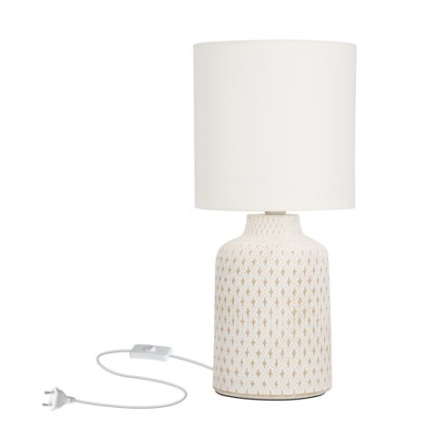 LAMPA STOŁOWA INER LAMPA GABINETOWA 1X40W E14 BIAŁY