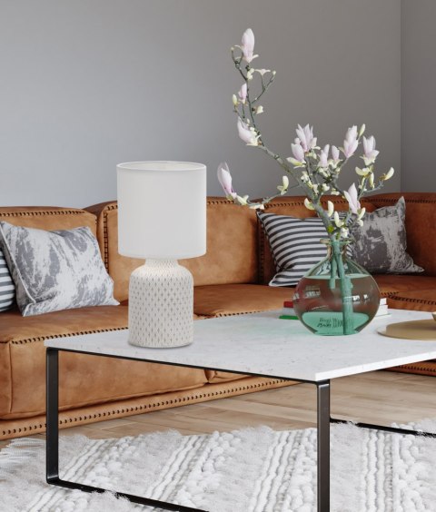 LAMPA STOŁOWA INER LAMPA GABINETOWA 1X40W E14 BIAŁY