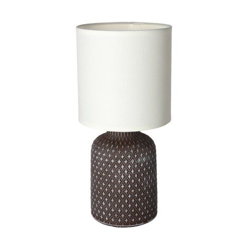 LAMPA STOŁOWA INER LAMPA GABINETOWA 1X40W E14 BRĄZOWY