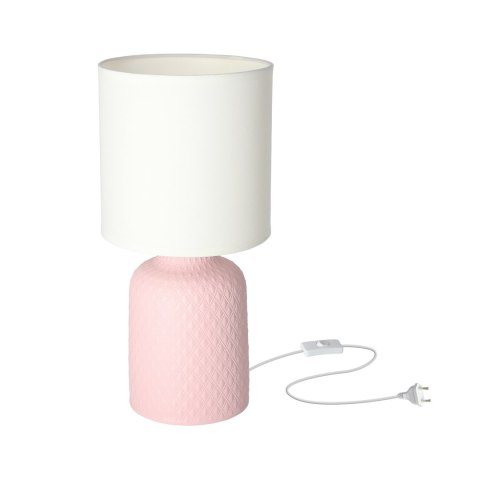 Lampa stołowa INER różowa – elegancka lampa E14