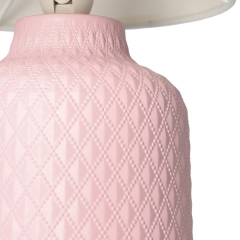 Lampa stołowa INER różowa – elegancka lampa E14