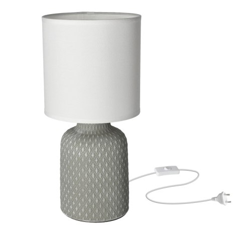 LAMPA STOŁOWA INER LAMPA GABINETOWA 1X40W E14 SZARY