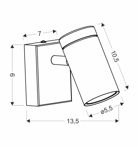 LAGOS LAMPA KINKIET CZARNY 1X15 GU10 KLOSZ CZARNY+DREWNIANY