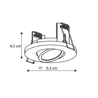Ruchome oczko podtynkowe Lagos IP65 chrom 1xGU10 Light Prestige