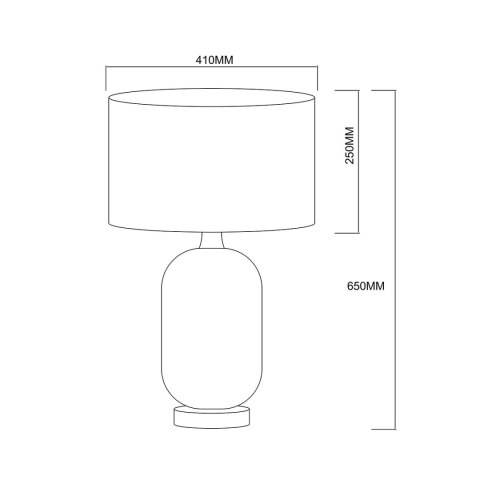 Light Prestige Lampa stołowa Tamiza 65 cm biała 1xE27