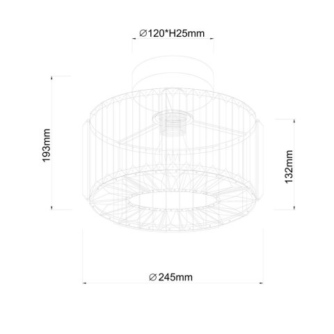 Plafon Vetro chrom 1xE27 Light Prestige