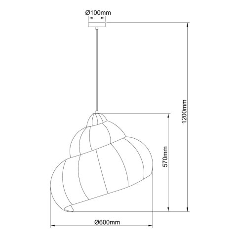 Light Prestige Rattanowa lampa wisząca Shella 60 cm jasne drewno 1xE27