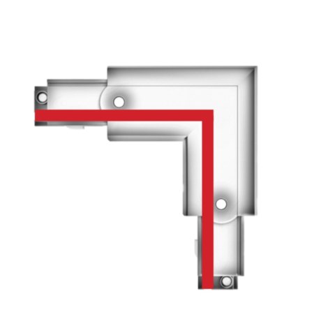 Łącznik L lewy do szyn 3F czarny TRA-LL-BK