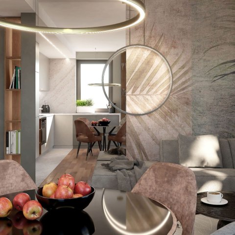 Lampa wisząca Mirror S złota IP44 LED CCT Light Prestige