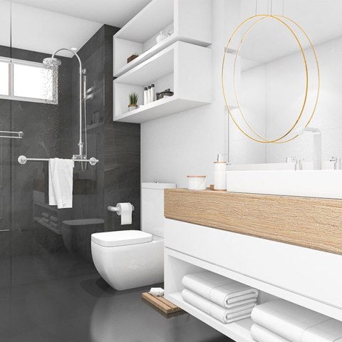 Lampa wisząca Mirror S złota IP44 LED CCT Light Prestige