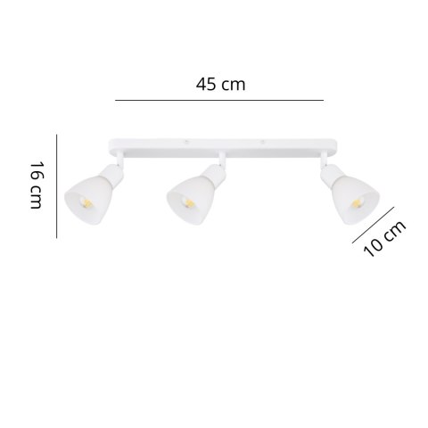 Zestaw reflektorów spot Malta biały 3xE14 Light Prestige