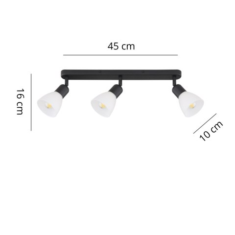 Zestaw reflektorów spot Malta czarny 3xE14 Light Prestige