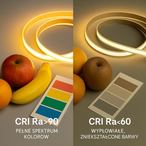 Taśma LED COB 48V 10W 528LED/m FREECUT CRI 90 LHV-2835-XX 3000K