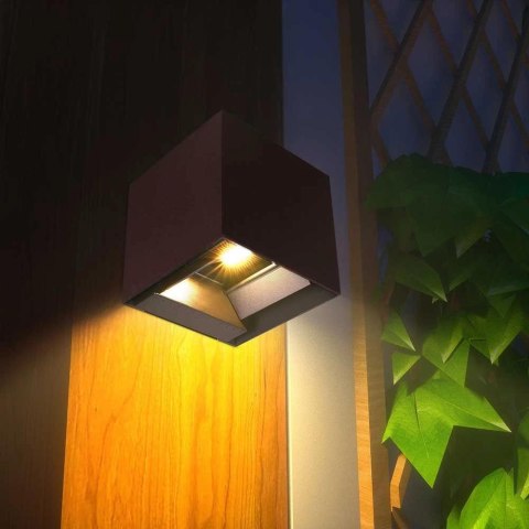 9W LED Solar Wall Light 3in1 Corten Body IP65
