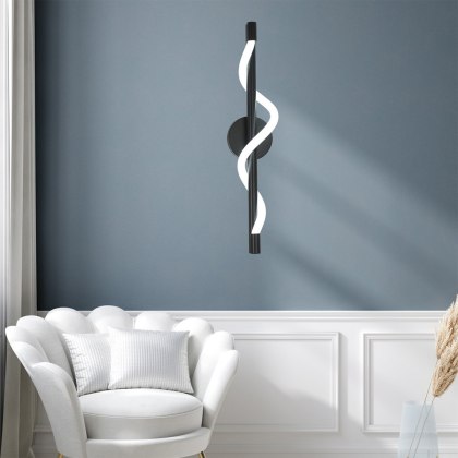 Light Prestige Kinkiet Meleca czarny LED CCT