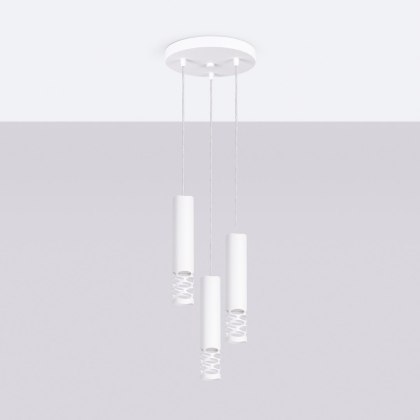 Sollux Lighting Lampa wisząca LIRO 3P biały