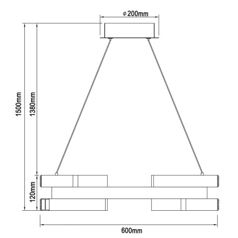 Lampa wisząca Tarja złota LED CCT Light Prestige