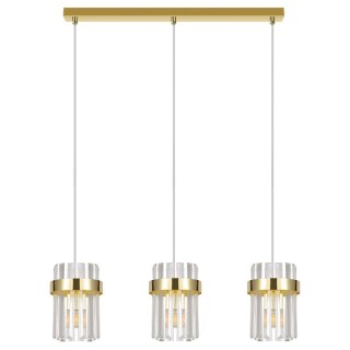 Light Prestige Lampa wisząca Vetro złota 3xE14