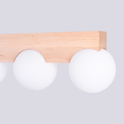 Plafon BULBO 3 naturalne drewno