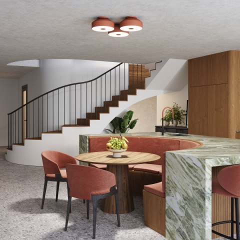 lafon OMIQ ochra czerwona – designerska lampa sufitowa