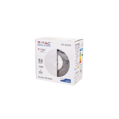 Żarówka LED V-TAC SAMSUNG CHIP 18W UFO fi220 VT-2318 6400K 920lm 5 Lat Gwarancji