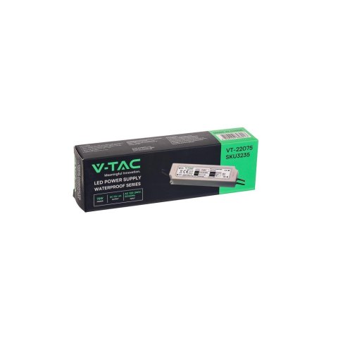 Zasilacz LED V-TAC 75W 12V 6.25A IP67 Hermetyczny Filtr EMI VT-22075