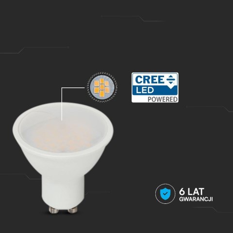 10W GU10 LED PLASTIC SPOTLIGHT-MILKY COVER WITH CREE CHIP 4000K