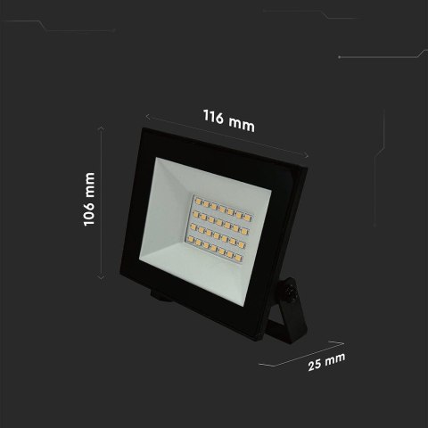 20W LED FLOODLIGHT 6500K BLACK BODY
