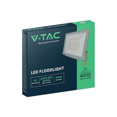 50W LED FLOODLIGHT 6500K WHITE BODY