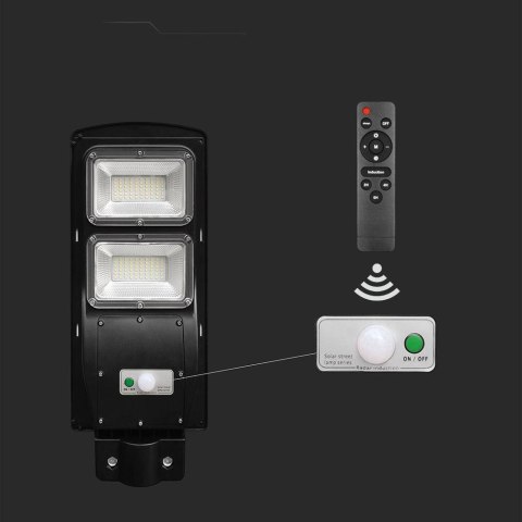 8W LED Plastic Solar Street Light 6000K Black Body