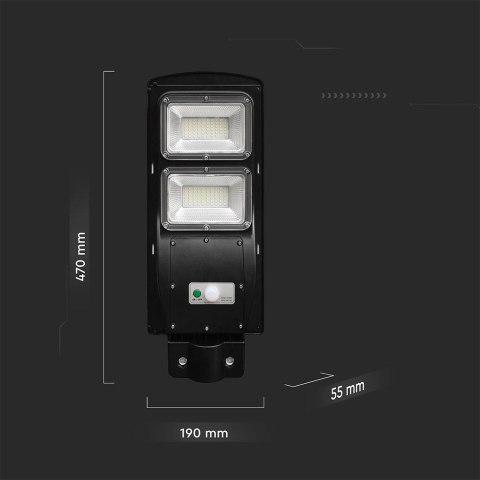 8W LED Plastic Solar Street Light 6000K Black Body