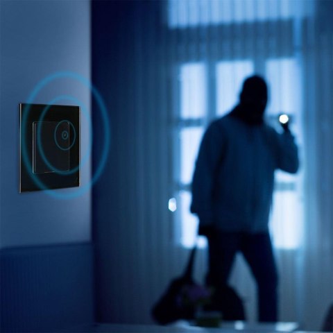 Czujnik Ruchu Mikrofalowy Ścienny Podtynkowy Dopuszkowy Czarny 1200W/300W V-TAC VT-8084