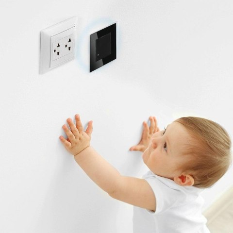 Czujnik Ruchu Mikrofalowy Ścienny Podtynkowy Dopuszkowy Czarny 1200W/300W V-TAC VT-8084